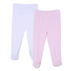YAMP - Pantalón Para Bebé niña Pack de 2 de Algodón