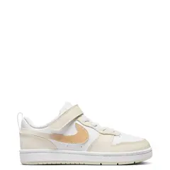 NIKE - Tenis Court Borough Low Bball Niña con Velcro