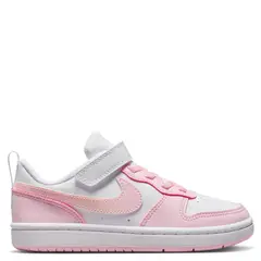 NIKE - Tenis Court Borough Low Recraft Bpv Niña con Velcro