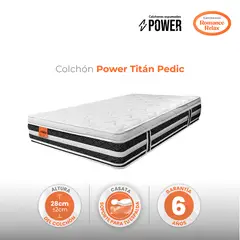 ROMANCE RELAX - Colchón Sencillo Firme Titan Pedic + 2 Almohadas + Protector de Colchón
