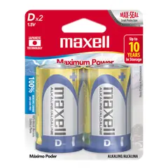 MAXELL - Bateria Alkalina Tipo D Lr20 2Pk