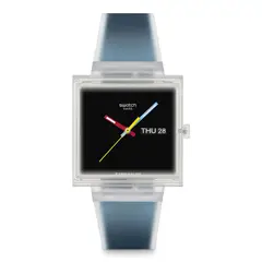 SWATCH - Reloj Unisex What If See Thru Black?