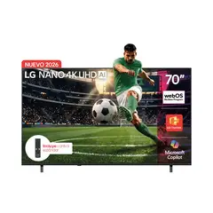 LG - Televisor 70 pulgadas NANO 4K UHD webOs26 channels gratís 70NU850BPSD