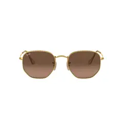 RAY-BAN - Gafas de Sol Irregulares Unisex Hexagonal Dorado Ray Ban