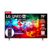 LG - Televisor 75 pulgadas 4K UHD QNED Mini LED 75QNED65BSA Incluye AI Magic Remote