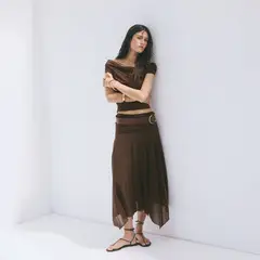 MANGO - Falda Larga Mujer