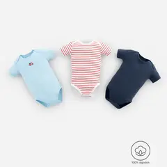 BABY FRESH - Body Para Bebé niño Pack de 3 Unidades De Algodón