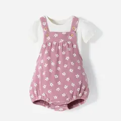 BABY FRESH - Conjunto Enterizo + Camiseta para bebé niña de Algodón