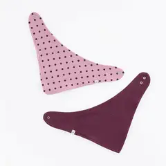BABY FRESH - Pack de 2 Baberos tipo bandolera para bebé niña