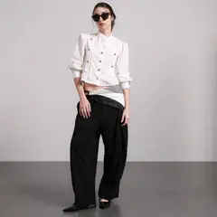 SYBILLA - Camisa Mujer Manga larga de Algodón