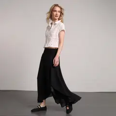 SYBILLA - Blusa Mujer Manga corta de Algodón