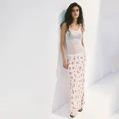 MANGO - Falda Larga Mujer