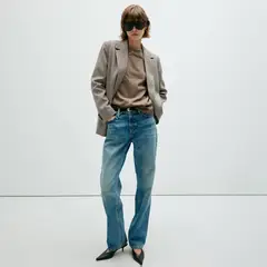 MANGO - Blazer Mujer con Cuadros