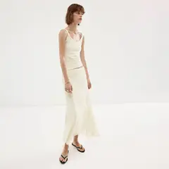 MANGO - Falda Larga Mujer
