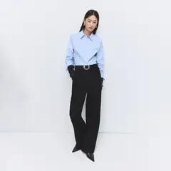 MANGO - Camisa Mujer Manga larga de Algodón