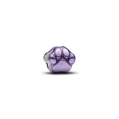 PANDORA - Mini Charm Patita Morada Talla Única Plata Esterlina