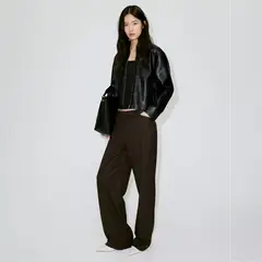 MANGO - Chaqueta Efecto cuero Mujer