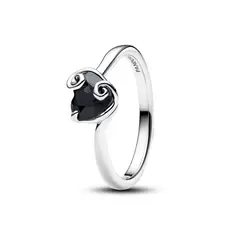 PANDORA - Anillo Corazón Negro De Jack Plata Esterlina