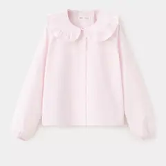 MANGO - Camisa para Niña Manga larga de Algodón