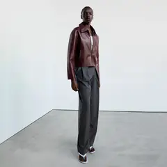MANGO - Chaqueta Efecto cuero Mujer