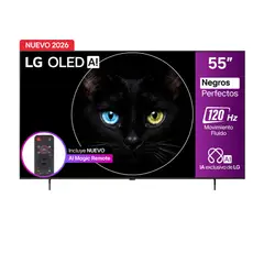 LG - Televisor 55 pulgadas|4K UHD OLED |Dolby Vision Atmos|OLED55B6ESA |Incluye AI Magic Remote