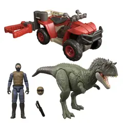 JURASSIC WORLD - Juguete Vehículo y Dinosaurio 4Y+