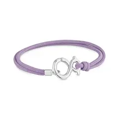 TOUS - Pulsera de plata y cordón lila Infinity