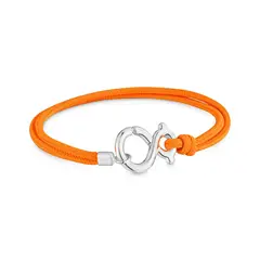 TOUS - Pulsera de plata y cordón naranja Infinity