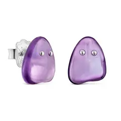 TOUS - Aretes de plata y amatista Boo