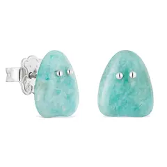 TOUS - Aretes de plata y amazonita Boo