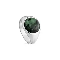TOUS - Anillo con baño de plata y zoisita Gem Power