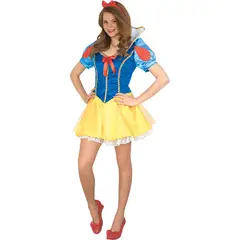 DISNEY - Disfraz de Blanca Nieves Falda Corta Adulto