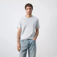 MANGO - Camiseta Hombre de Algodón