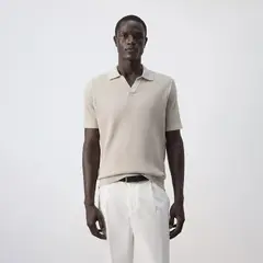 MANGO - Camiseta polo Hombre Tejido
