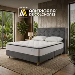AMERICANA DE COLCHONES - Colchón Sencillo Royal Nuovo + Protector
