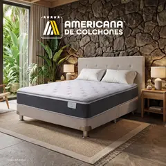 AMERICANA DE COLCHONES - Colchón Sencillo Class Pt Nuovo + Base Cama