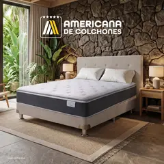 AMERICANA DE COLCHONES - Colchón Sencillo Class Pt Nuovo + Base Cama + Protector