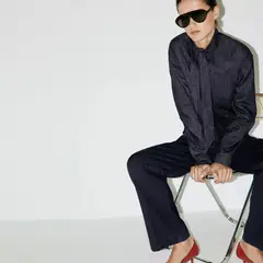 MANGO - Camisa Mujer Manga larga de Algodón