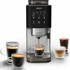 KRUPS - Cafetera Espresso Automática Coffee Crush Experience | Molinillo Integrado, Cold Brew y Espumador | Preparación en 1 toque