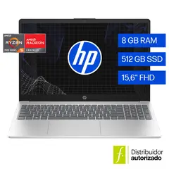HP - Portátil 15-Fc0265La Amd Ryzen5 7520U 4Cores/8Gb/ 512Gb Ssd/Fhd 15.6/ Plateado Natural Win11 1.59Kg