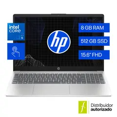 HP - Portátil 15-Fd1151La Intel Core 5 120U 10Cores/8Gb/ 512Gb Ssd/Fhd 15.6/Touch Plata Natural Win11 1.65Kg