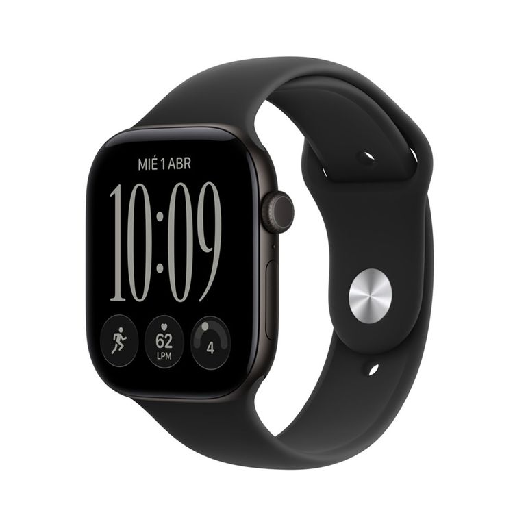 Watch Serie 12 | 46 mm | Gps Caja de aluminio en negro|correa deportiva negro