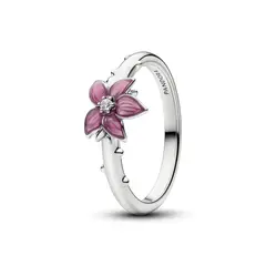 PANDORA - Anillo Flor de Cerezo Mulan Disney Recubrimiento en Platino