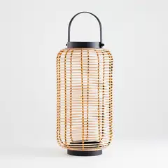 CRATE & BARREL - Portavela Brigton en Rattán 41 cm x 24 cm