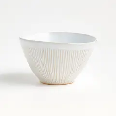 CRATE & BARREL - Bowl Dover en Gres Blanco 15 x 8 cm