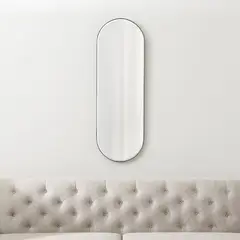 CRATE & BARREL - Espejo de pared Edge Ovalado 122 cm x 41 cm