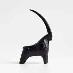 CRATE & BARREL - Adorno GACELA NEGRO Metal 33.02 cm x 19.69 cm
