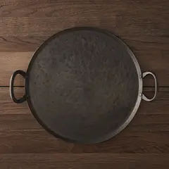 CRATE & BARREL - Bandeja Redonda Feast en Metal 40 cm