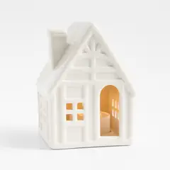 CRATE & BARREL - Adorno Cabana Navidena Ceramica