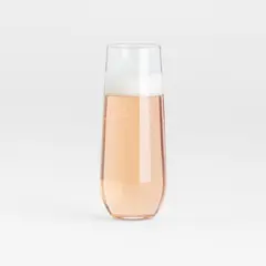 CRATE & BARREL - Copa de Champagne Flute Aspen sin Tallo en Vidrio 266 ml